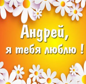 Скачать бесплатно Открытка люблю тебя Андрей на сайте WishesCards.ru