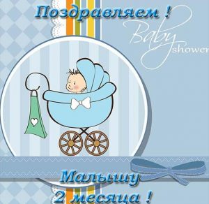 Скачать бесплатно Открытка на 2 месяца мальчику на сайте WishesCards.ru