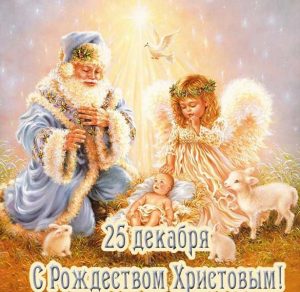 Скачать бесплатно Открытка на 25 декабря Рождество на сайте WishesCards.ru
