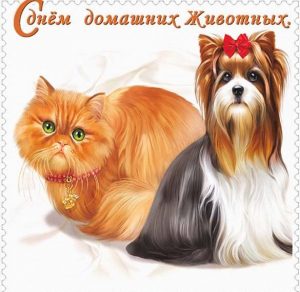 Скачать бесплатно Открытка на день домашних животных на сайте WishesCards.ru