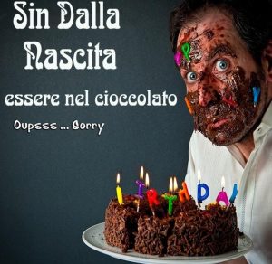 Скачать бесплатно Открытка на день рождения мужчине на итальянском на сайте WishesCards.ru