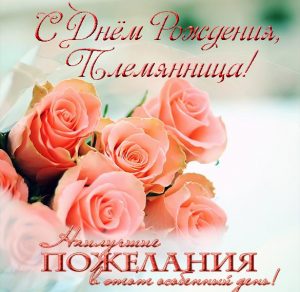 Скачать бесплатно Открытка на день рождения племяннице на сайте WishesCards.ru