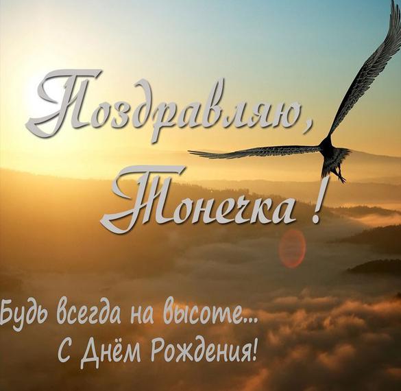 Скачать бесплатно Открытка на день рождения Тонечки на сайте WishesCards.ru