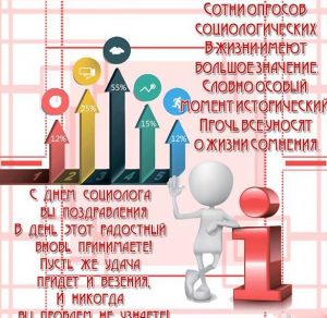 Скачать бесплатно Открытка на день социолога с поздравлением на сайте WishesCards.ru