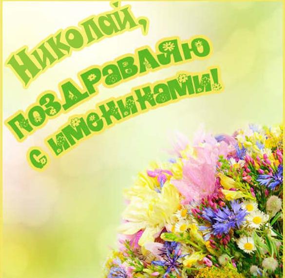 Скачать бесплатно Открытка на именины для Николая на сайте WishesCards.ru
