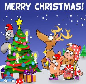 Скачать бесплатно Открытка на католическое Рождество merry christmas на сайте WishesCards.ru