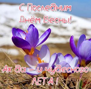 Скачать бесплатно Открытка на последний день весны на сайте WishesCards.ru