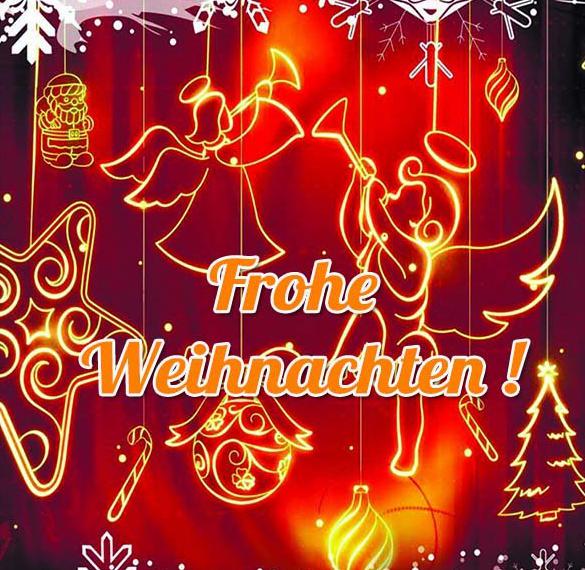Скачать бесплатно Открытка на Рождество на немецком на сайте WishesCards.ru
