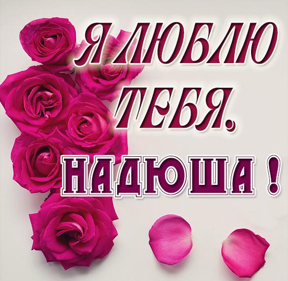 Скачать бесплатно Открытка Надюша я тебя люблю на сайте WishesCards.ru