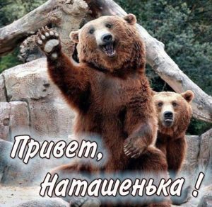 Скачать бесплатно Открытка Наташенька привет на сайте WishesCards.ru