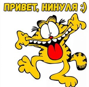 Скачать бесплатно Открытка Нинуля привет на сайте WishesCards.ru