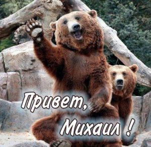 Скачать бесплатно Открытка привет Михаил на сайте WishesCards.ru