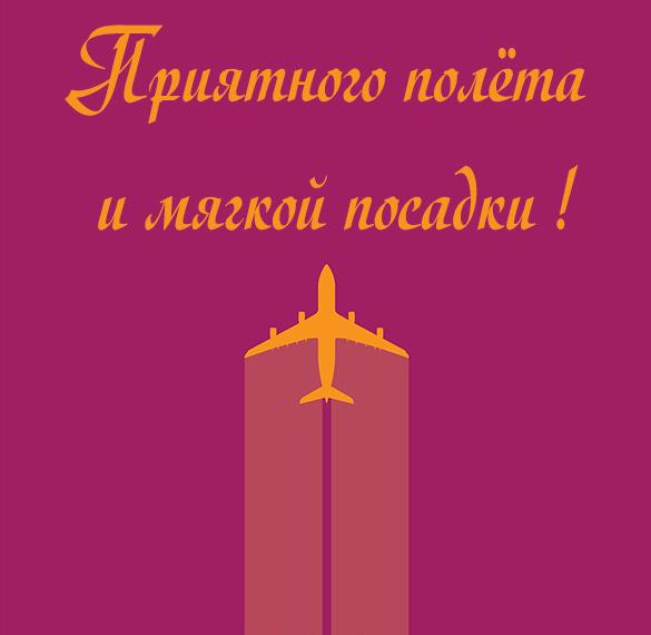 Скачать бесплатно Открытка приятного полета и мягкой посадки на сайте WishesCards.ru