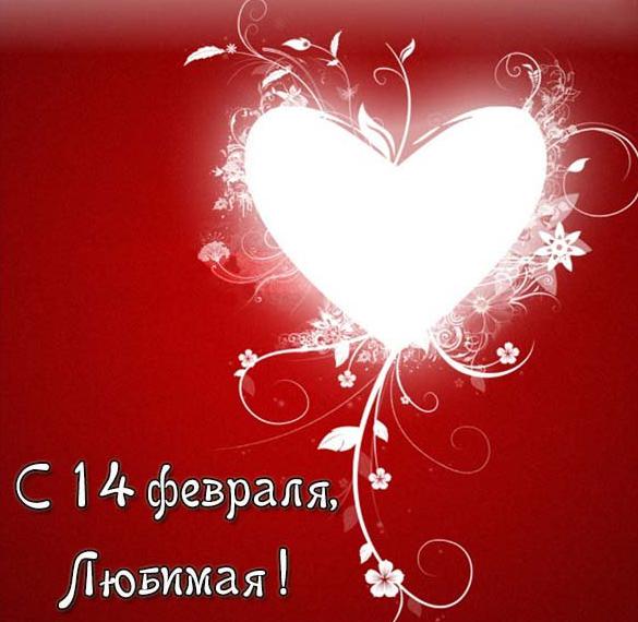 Скачать бесплатно Открытка с 14 февраля для любимой на сайте WishesCards.ru