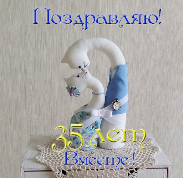 Скачать бесплатно Открытка с 35 летием совместной жизни на сайте WishesCards.ru