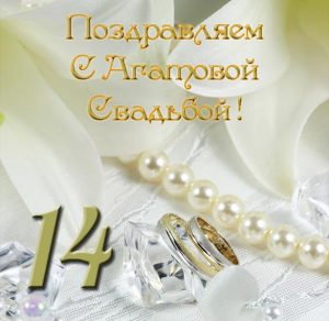 Скачать бесплатно Открытка с агатовой свадьбой на сайте WishesCards.ru