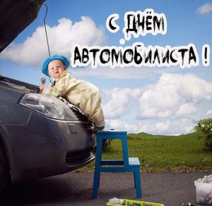 Скачать бесплатно Открытка с днем автомобилиста с приколом на сайте WishesCards.ru