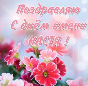 Скачать бесплатно Открытка с днем имени Настя на сайте WishesCards.ru