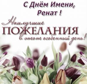 Скачать бесплатно Открытка с днем Рената для Рената на сайте WishesCards.ru
