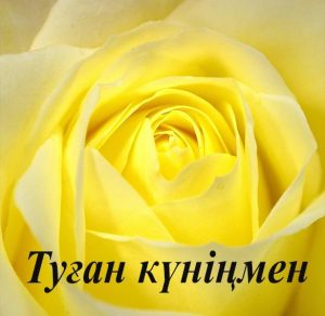 Скачать бесплатно Открытка с днем рождения девушке на казахском на сайте WishesCards.ru