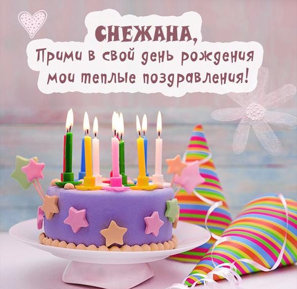 Скачать бесплатно Открытка с днем рождения для Снежаны на сайте WishesCards.ru