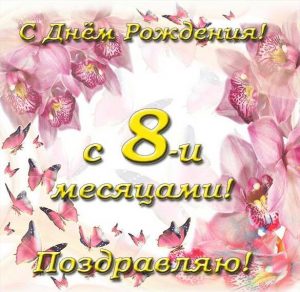 Скачать бесплатно Открытка с днем рождения мальчику на 8 месяцев на сайте WishesCards.ru