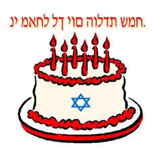 Скачать бесплатно Открытка с днем рождения на еврейском на сайте WishesCards.ru