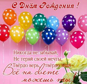 Скачать бесплатно Открытка с днем рождения с прекрасными шарами на сайте WishesCards.ru
