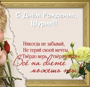 Скачать бесплатно Открытка с днем рождения Шурик на сайте WishesCards.ru