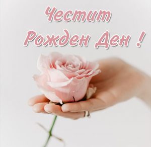 Скачать бесплатно Открытка с днем рождения женщине на болгарском на сайте WishesCards.ru