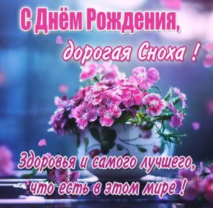Скачать бесплатно Открытка с днем рождения женщине снохе на сайте WishesCards.ru