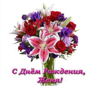 Скачать бесплатно Открытка с днем рождения Женя девушке на сайте WishesCards.ru