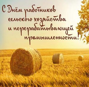 Скачать бесплатно Открытка с днем сельского хозяйства на сайте WishesCards.ru