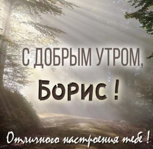 Скачать бесплатно Открытка с добрым утром Борис на сайте WishesCards.ru