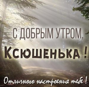 Скачать бесплатно Открытка с добрым утром Ксюшенька на сайте WishesCards.ru