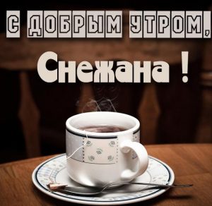 Скачать бесплатно Открытка с добрым утром Снежана на сайте WishesCards.ru