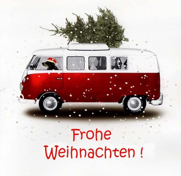 Скачать бесплатно Открытка с Новым Годом на немецком на сайте WishesCards.ru