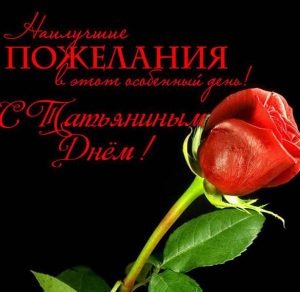 Скачать бесплатно Открытка с поздравлением на Татьянин день на сайте WishesCards.ru