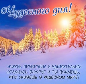 Скачать бесплатно Открытка с пожеланием чудесного дня на сайте WishesCards.ru