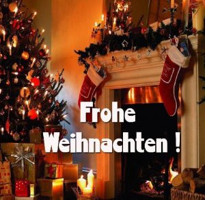 Скачать бесплатно Открытка с Рождеством на немецком языке на сайте WishesCards.ru
