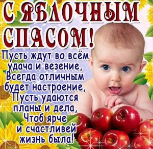Скачать бесплатно Открытка с яблочным спасом на сайте WishesCards.ru