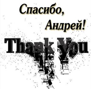 Скачать бесплатно Открытка спасибо Андрей на сайте WishesCards.ru
