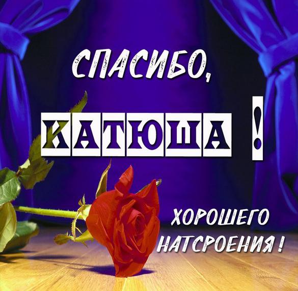Скачать бесплатно Открытка спасибо Катюша на сайте WishesCards.ru