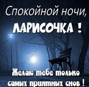 Скачать бесплатно Открытка спокойной ночи Ларисочка на сайте WishesCards.ru