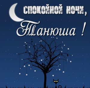 Скачать бесплатно Открытка спокойной ночи Танюша на сайте WishesCards.ru