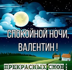 Скачать бесплатно Открытка спокойной ночи Валентин на сайте WishesCards.ru