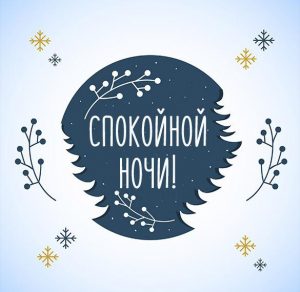 Скачать бесплатно Открытка спокойной ночи зимняя картинка на сайте WishesCards.ru