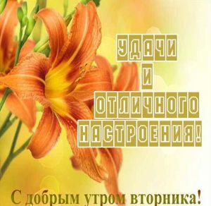 Скачать бесплатно Открытка удачного дня и хорошего вторника на сайте WishesCards.ru