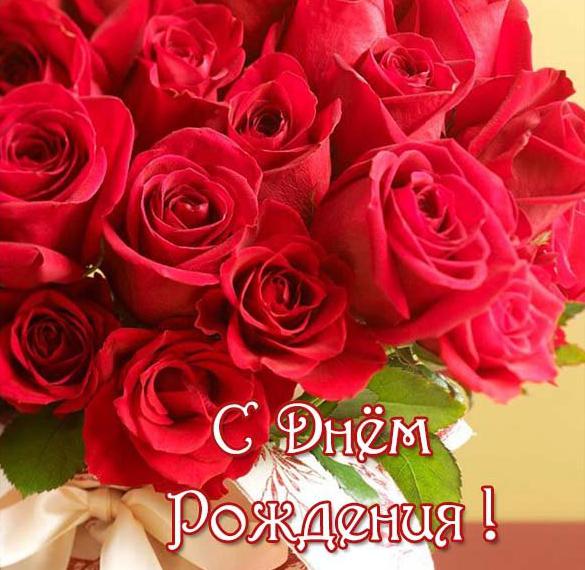 Скачать бесплатно Открытка женщине с днем рождения с шикарными розами на сайте WishesCards.ru