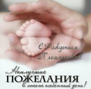 Скачать бесплатно Поздравительная электронная открытка с рождением племянника на сайте WishesCards.ru